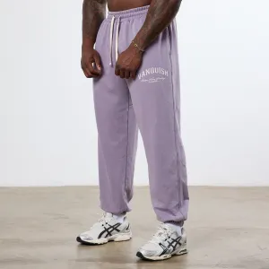 Breathable mesh Anti Pilling Fabric Vanquish Better Than Yesterday Washed Purple Oversized Sweatpants