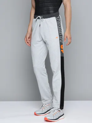 Alcis Men Grey Melange Printed Track Pants Feminine Fit