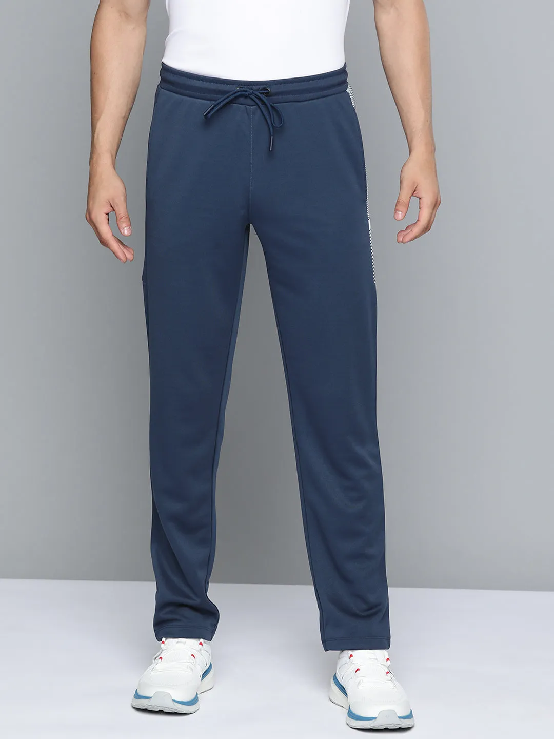 Yoga Ready Chic Style Alcis Men Navy Blue Solid Track Pants