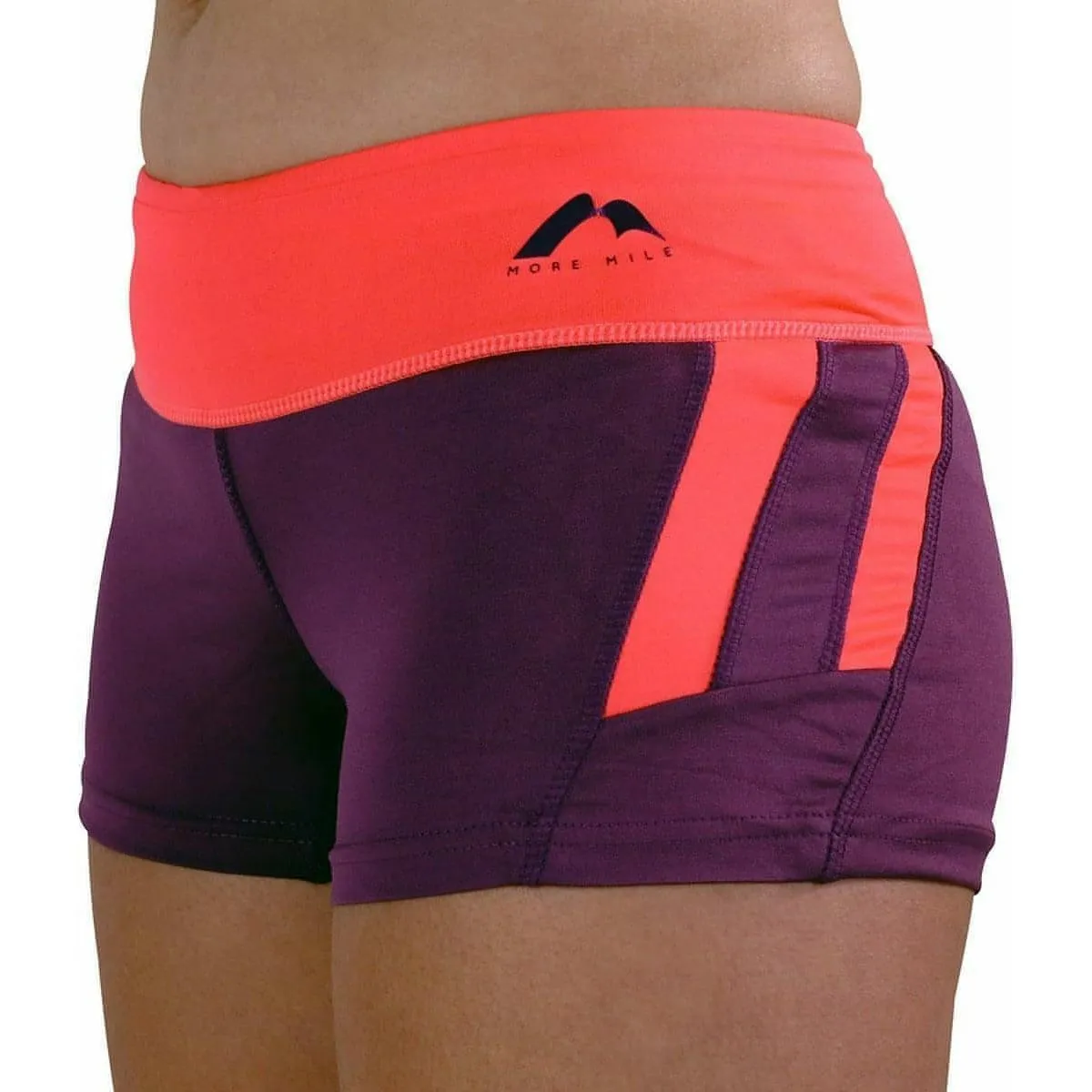 Home Style Travel Fit More Mile More-Tech 3 Inch Womens Running Shorts - Purple