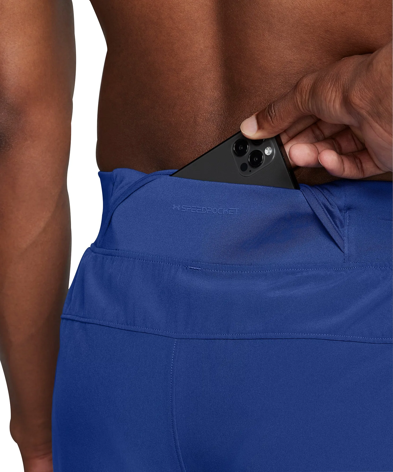 Layer Ready Golf Apparel Under Armour Launch Pro 5 Inch Mens Running Shorts - Blue