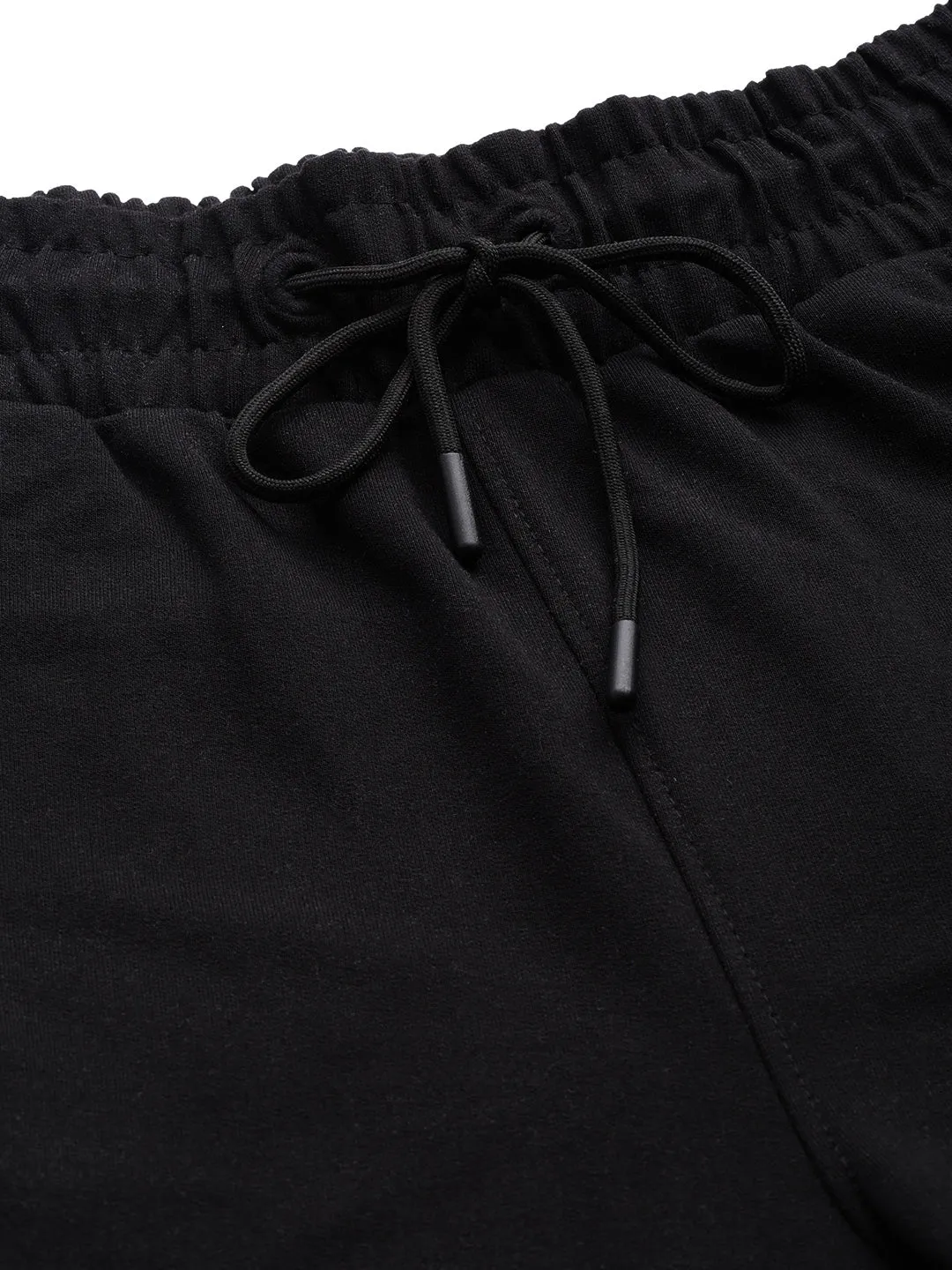Alcis Women Black Solid Slim-Fit Training Joggers with Side Taping Odor Control Treatment