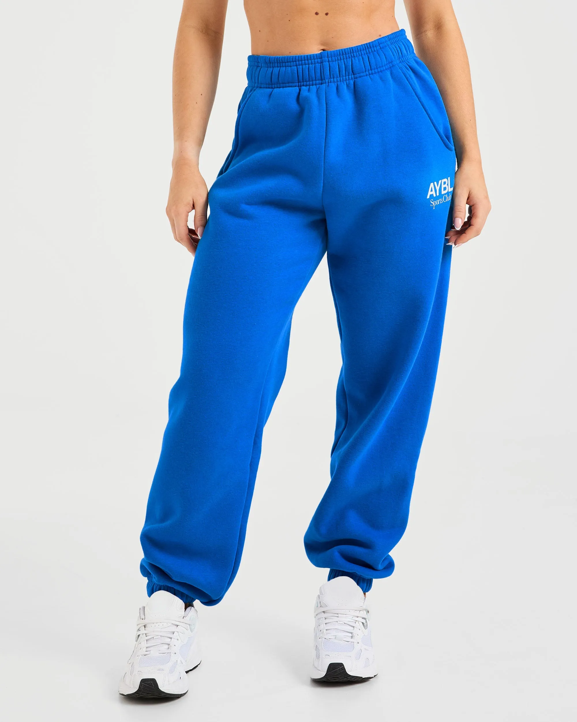 Skin-friendly AYBL Sports Club Oversized Joggers - Cobalt Fully Encapsulated Cups