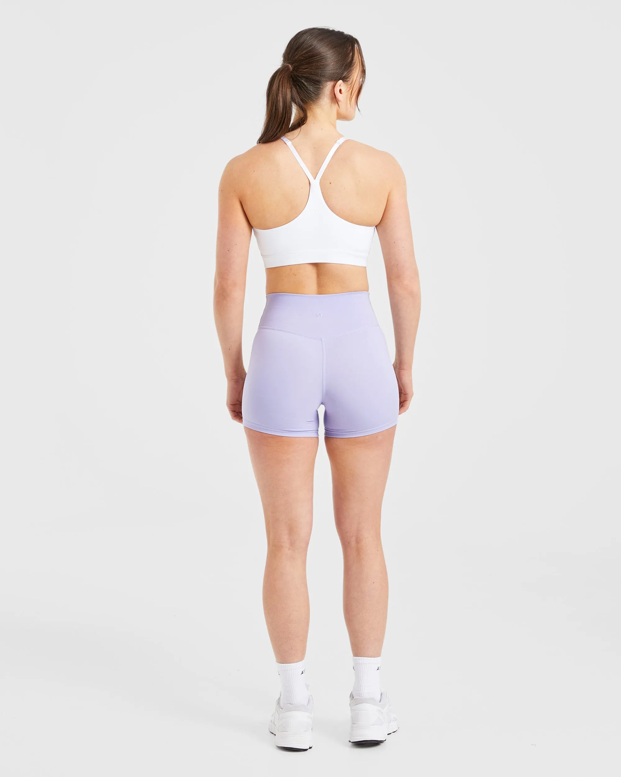 Staple Sports Bra - White Smooth Finish Orange