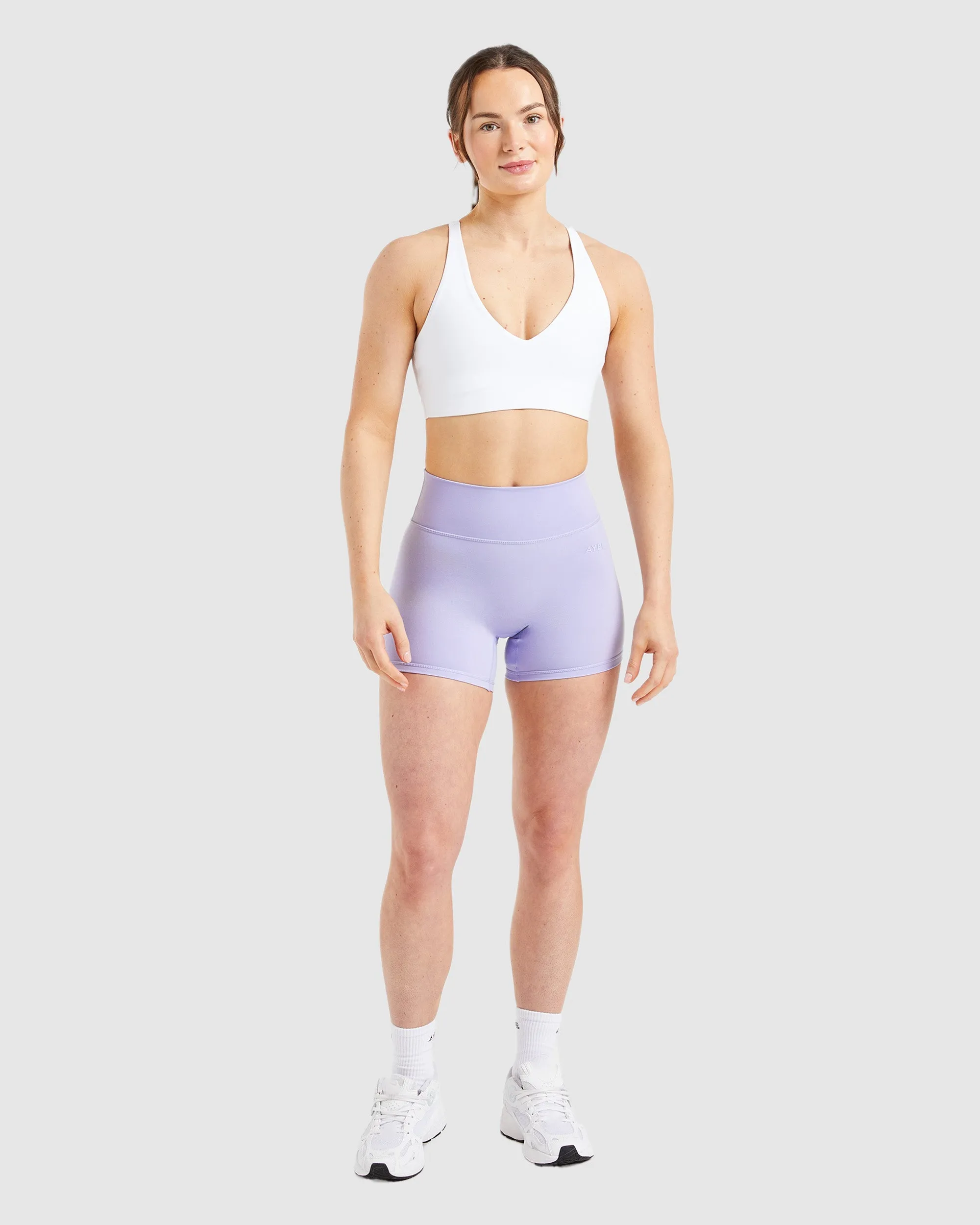 Plain fitness clothing Reinforced Stitching Staple Sports Bra - White