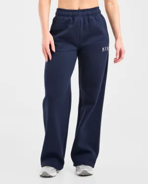 Antique Varsity 2.0 Oversized Straight Leg Joggers - Navy Hip support