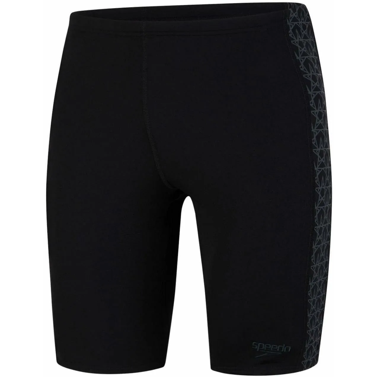 Speedo Boomstar Splice Mens Swim Jammer Shorts - Black 4 Way Stretch Material Waterfront Living