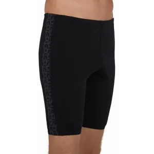 Speedo Boomstar Splice Mens Swim Jammer Shorts - Black Beach Retreat Snag Resistant Fiber