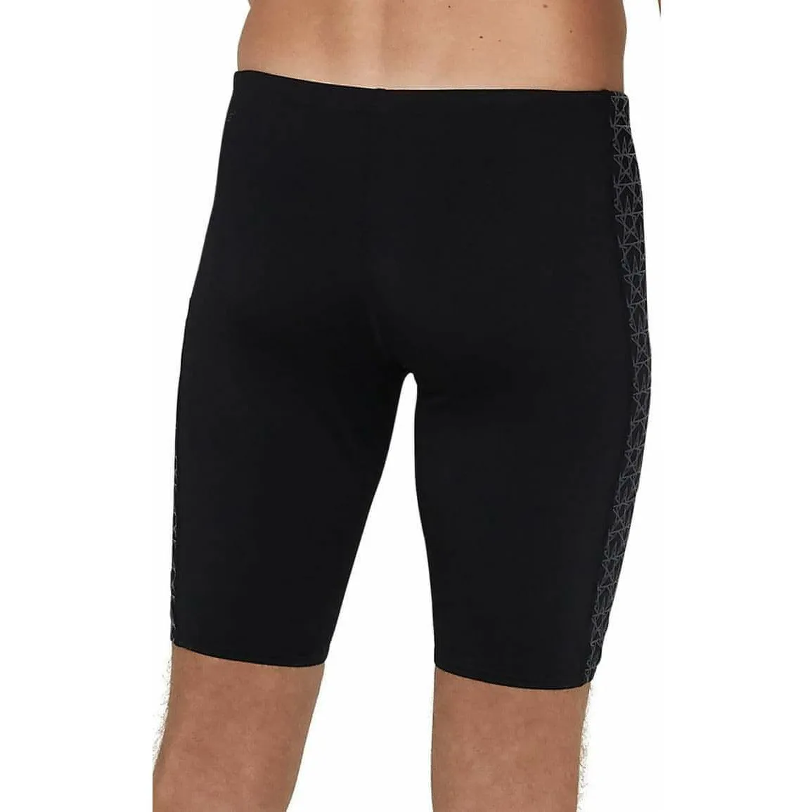 Durable-Quality Eco Friendly Nylon Speedo Boomstar Splice Mens Swim Jammer Shorts - Black
