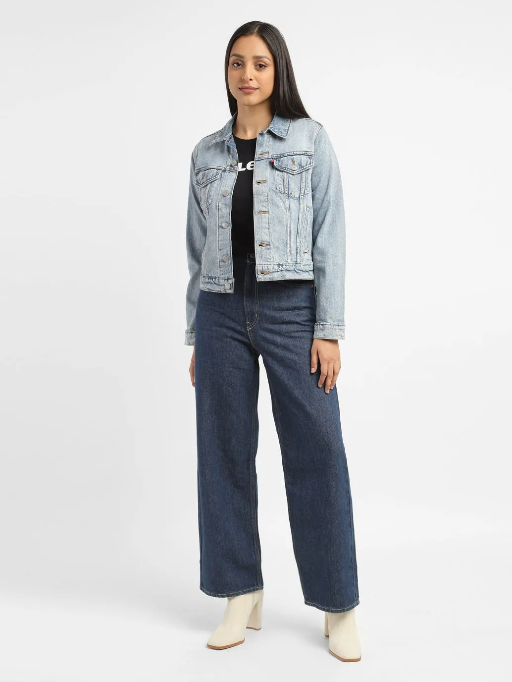Durable Hardware Artist Vibe Everyday Rainy Day Women's Blue Loose Fit High Rise Jeans