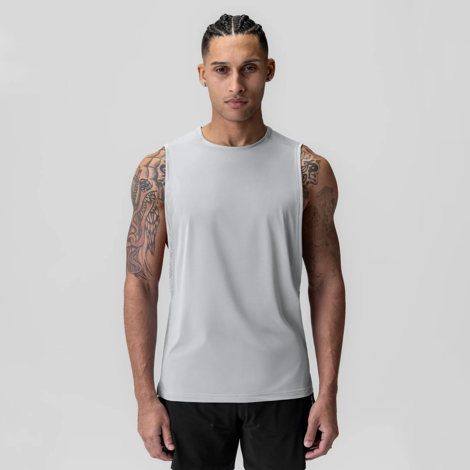 High Stretch Fabric Stealthy 1061. Ice-Skin? Muscle Tank - Slate Grey