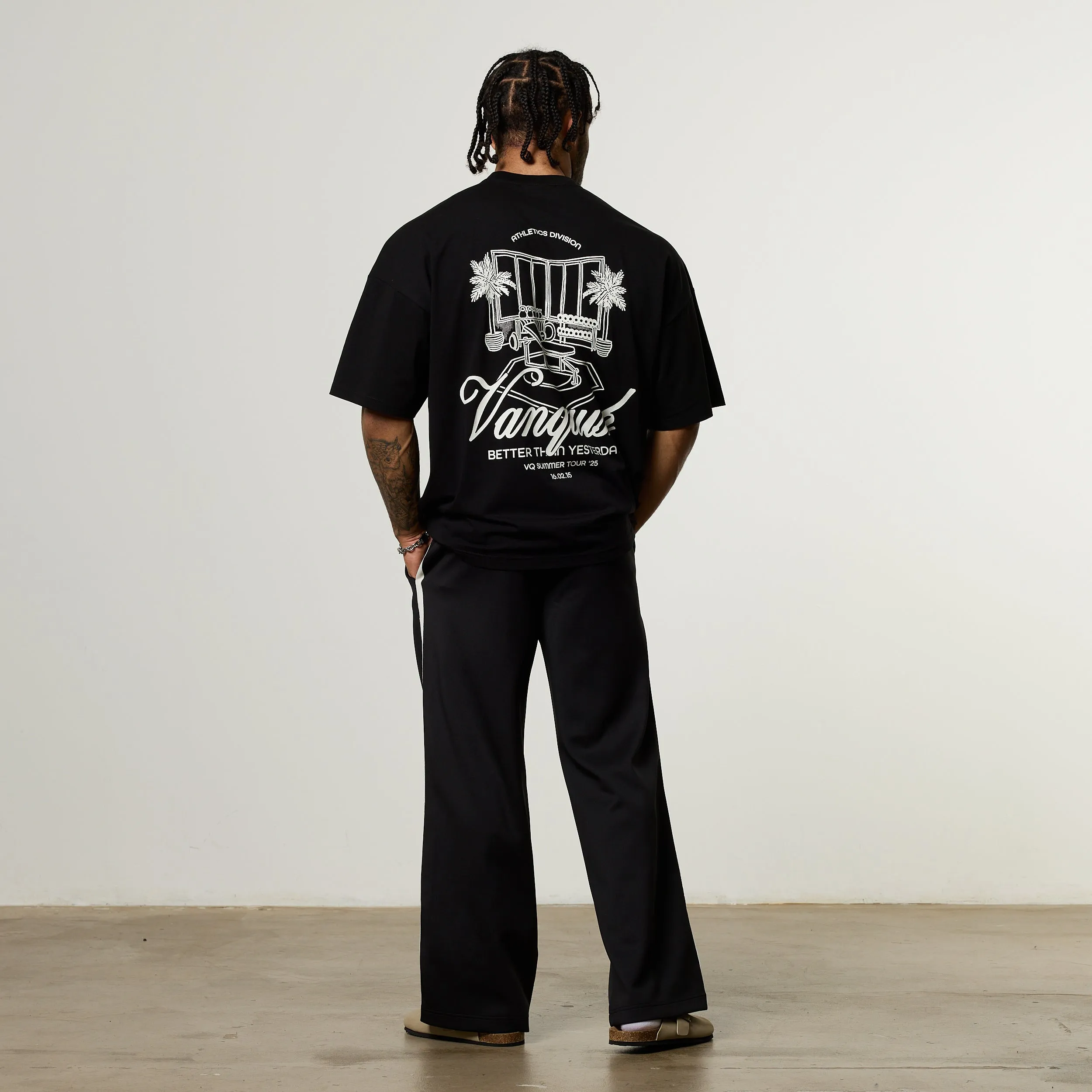 Vanquish Off Season Black Oversized Boxy T Shirt Sustainable Textile vacation wear