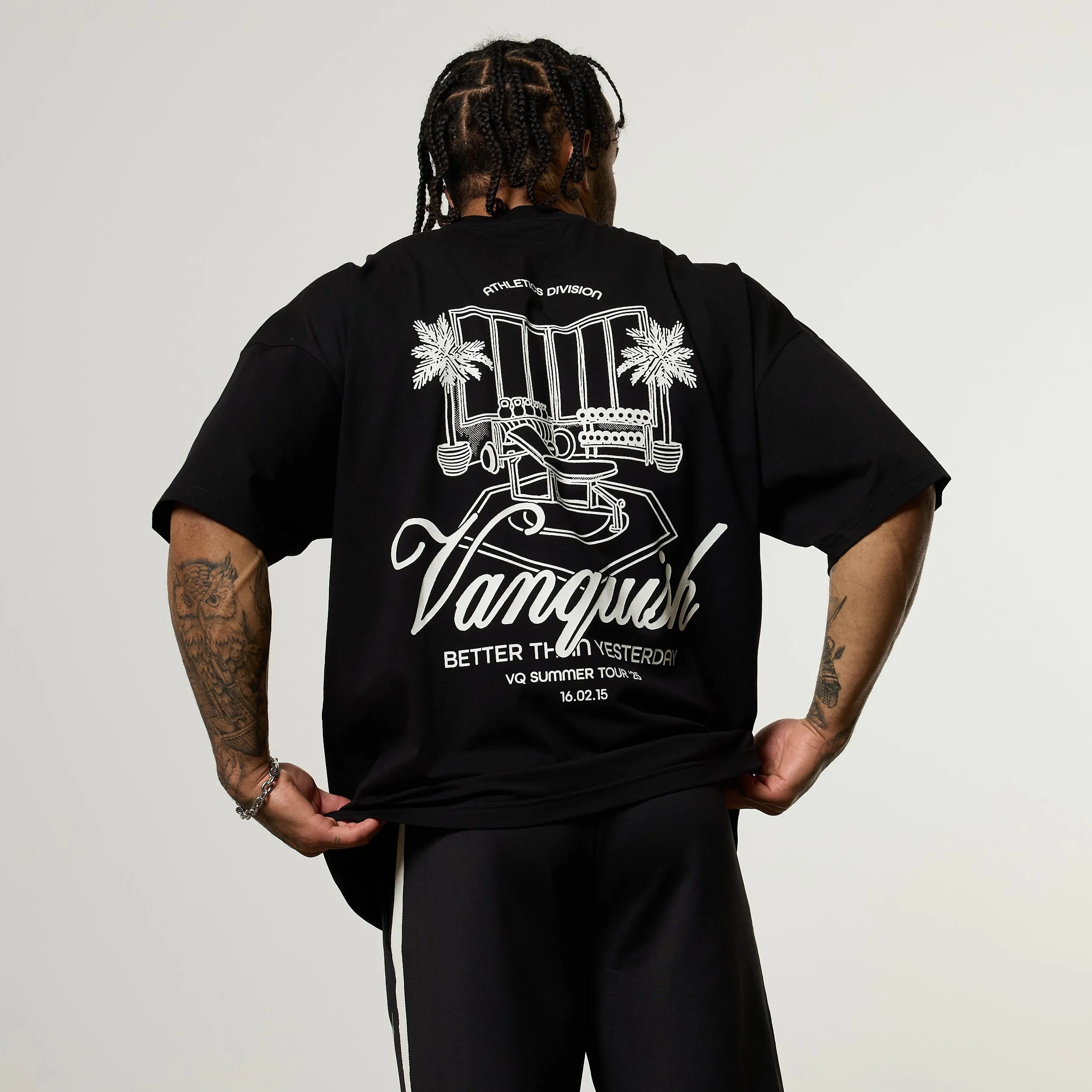right size Weekend Fashion Vanquish Off Season Black Oversized Boxy T Shirt