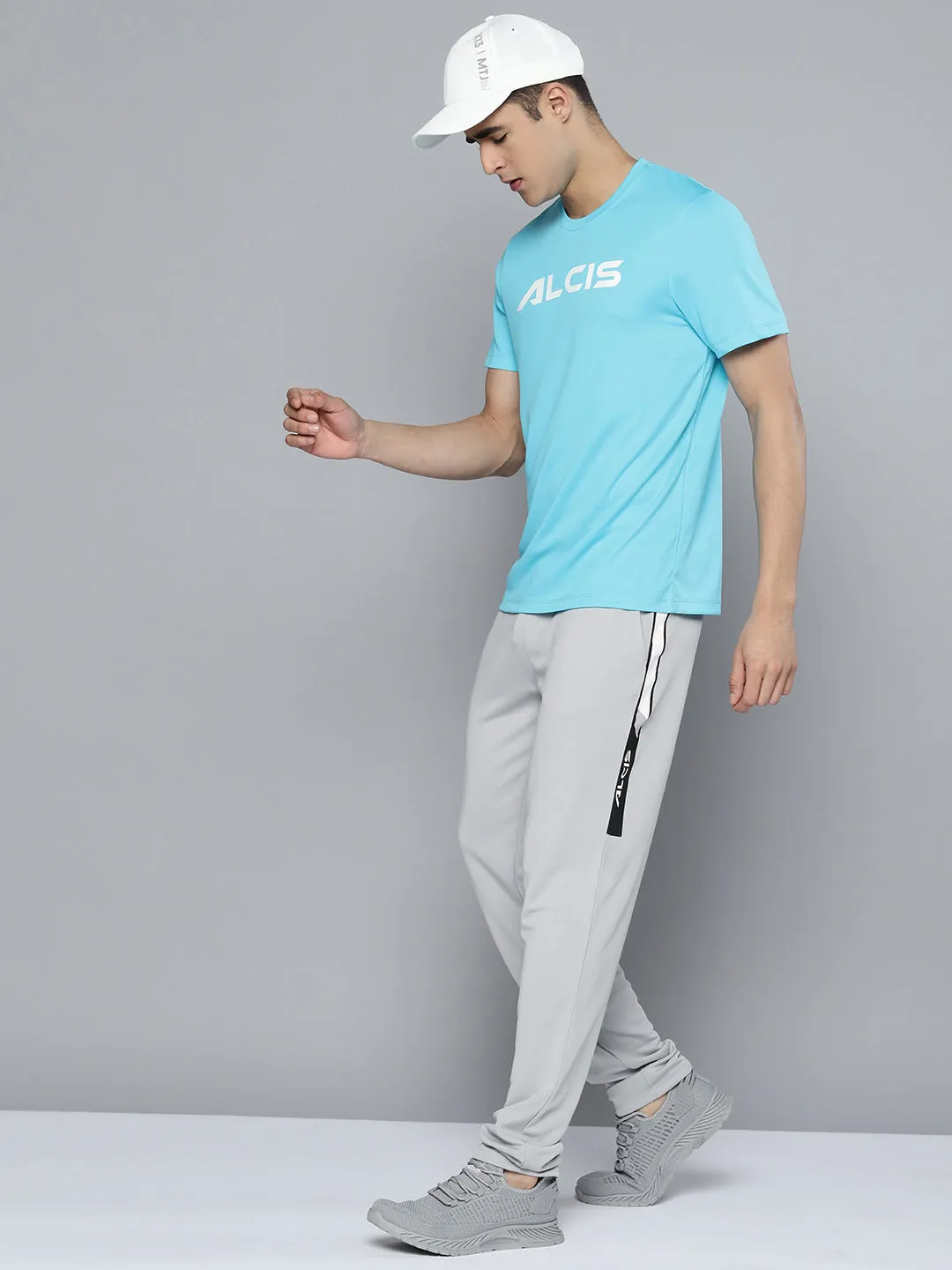 Abrasion resistant Alcis Men Grey Typography Track Pants