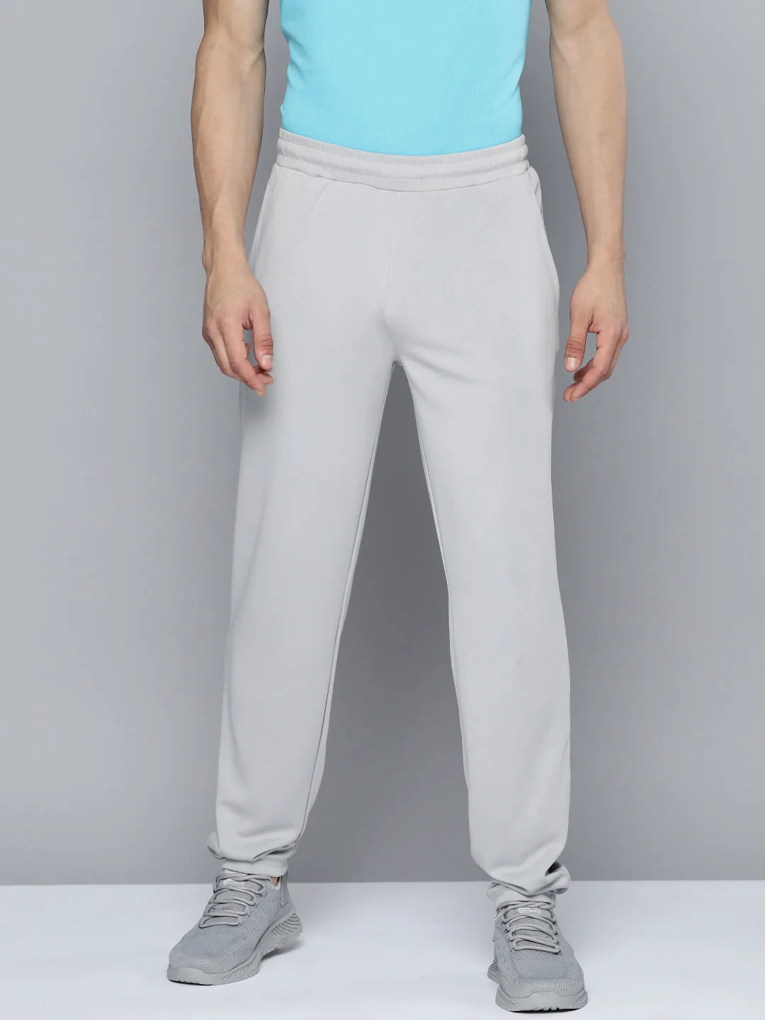 Alcis Men Grey Typography Track Pants Street Active Odor Control Tech