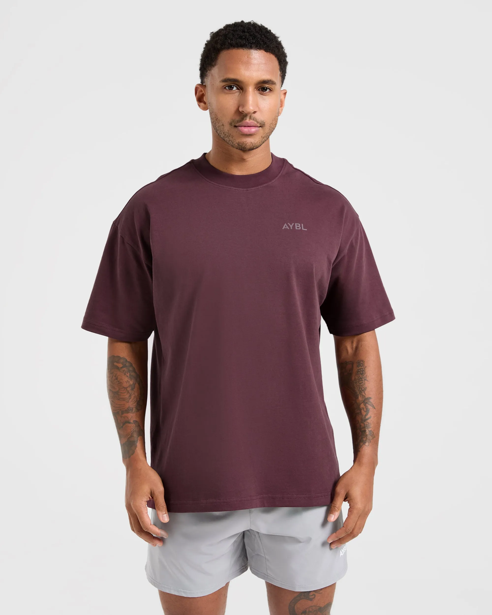 Essential Oversized T Shirt - Dusty Plum Outdoor Sports