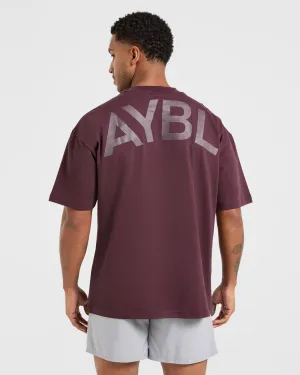 Tagless Comfort Essential Oversized T Shirt - Dusty Plum