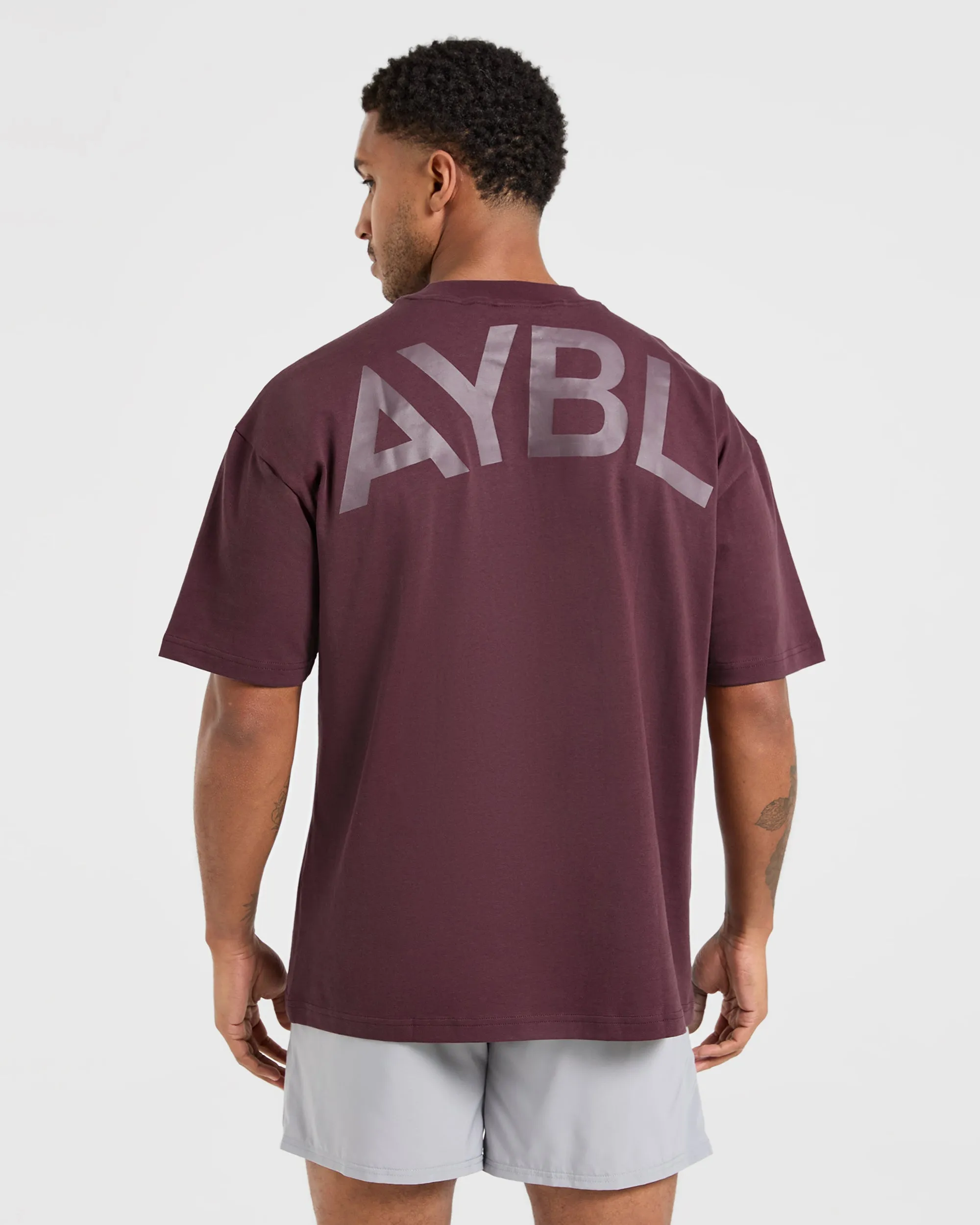 Tagless Comfort Essential Oversized T Shirt - Dusty Plum