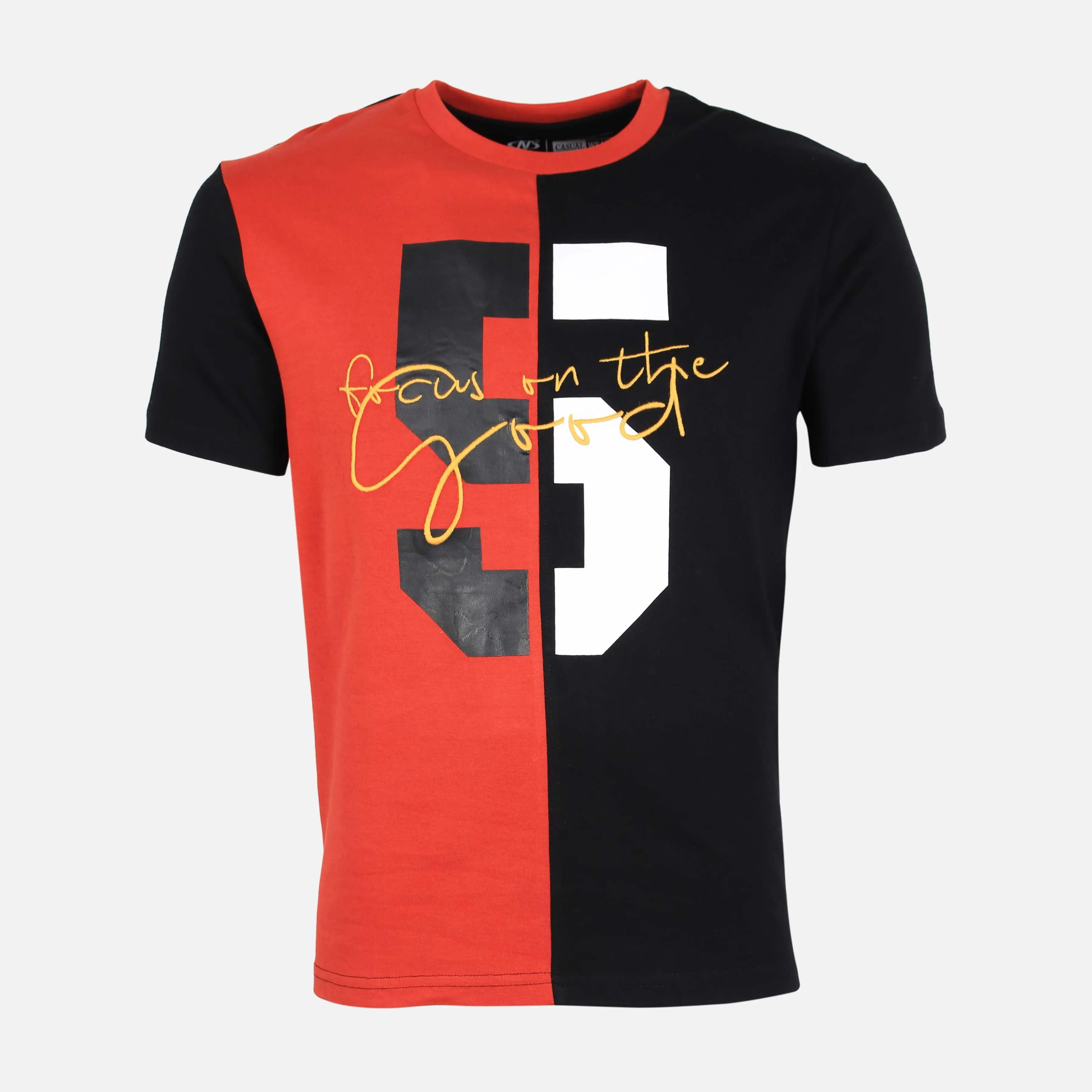 MEN ROUND NECK T-SHIRT REGULAR FIT ElasticBinding SustainableTextiles