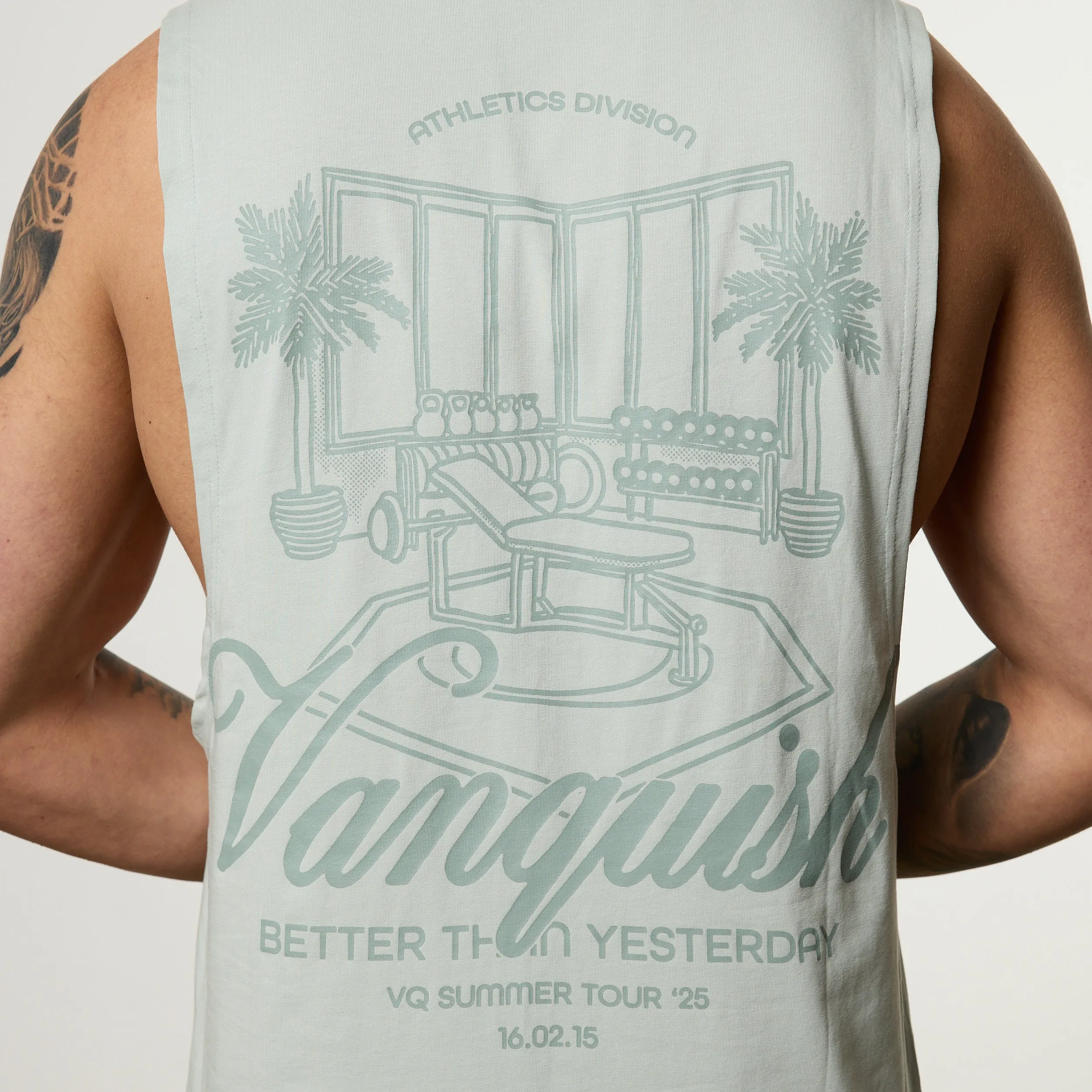 Vanquish Off Season Green Sleeveless T Shirt Active Look