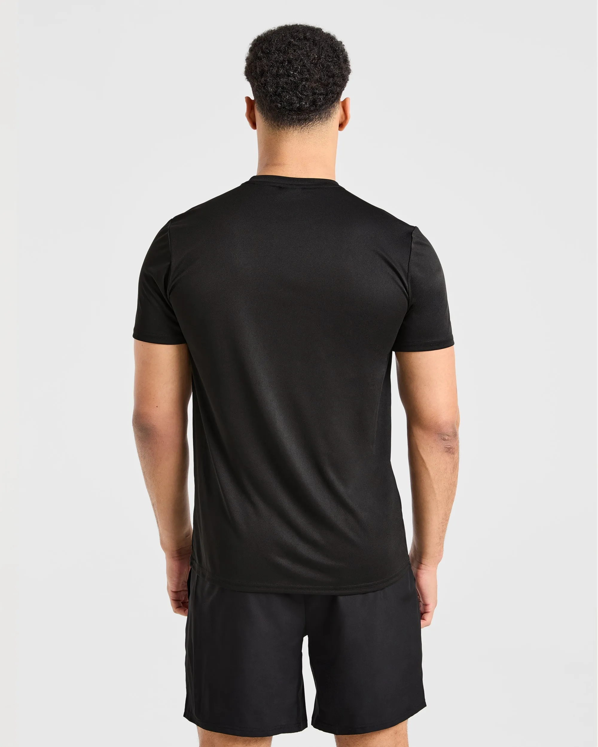 Non Restrictive Fit FunctionalPockets Origin T Shirt - Black