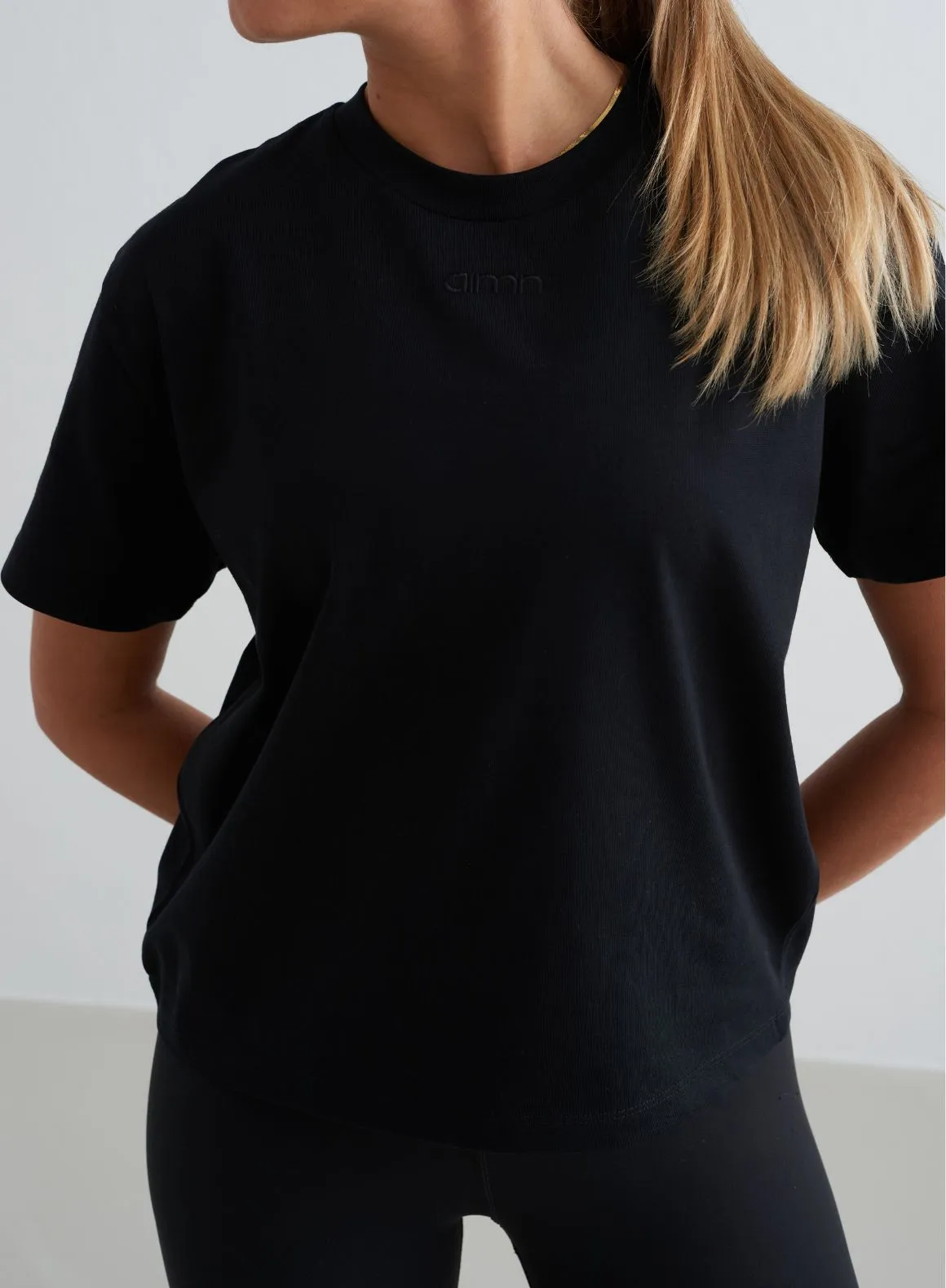 Black Boxy T-shirt Lightweight Shirt Easy to Style