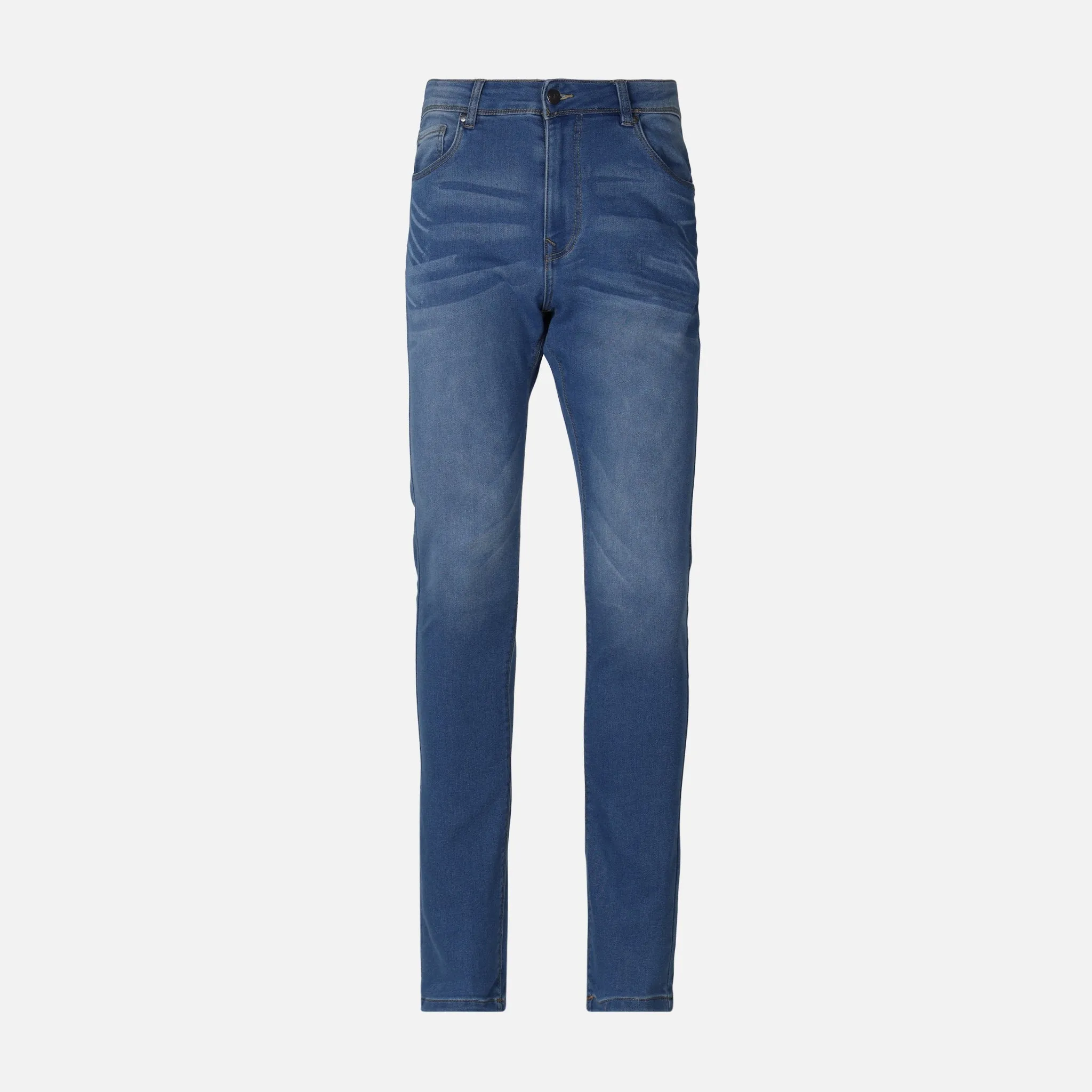 MEN PANTS JEANS CARROT FIT Office Wear Modern Anti Static Material Blend