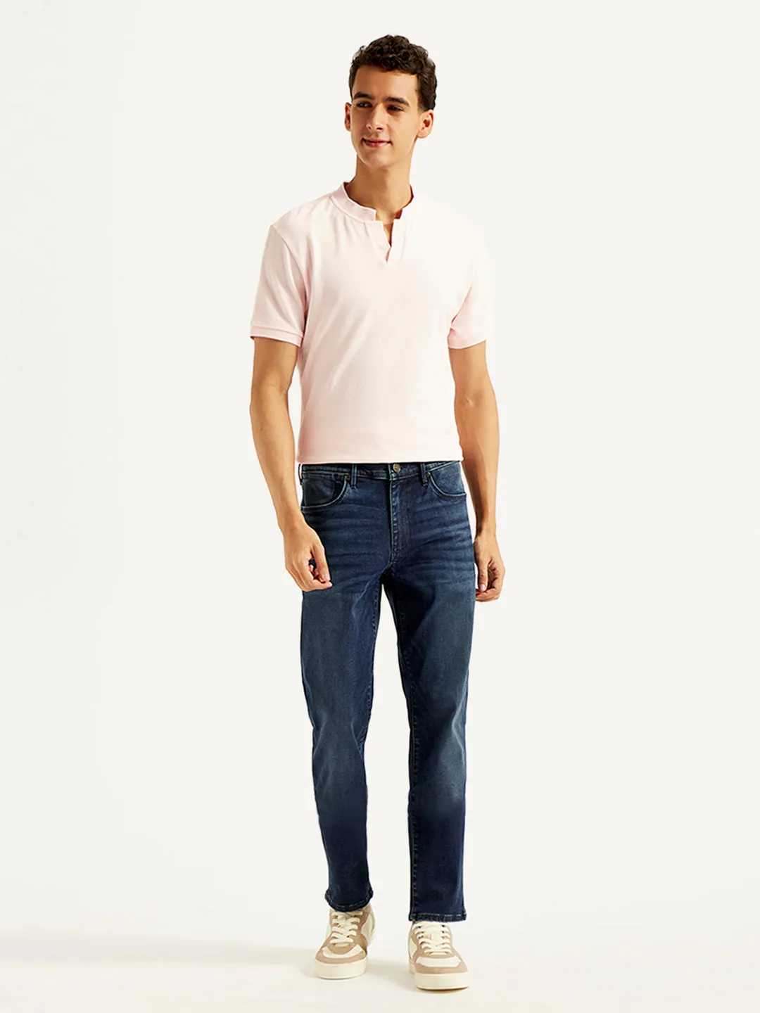 Daily Uniform Men's Redloop 511 Blue Slim Fit Mid Rise Jeans
