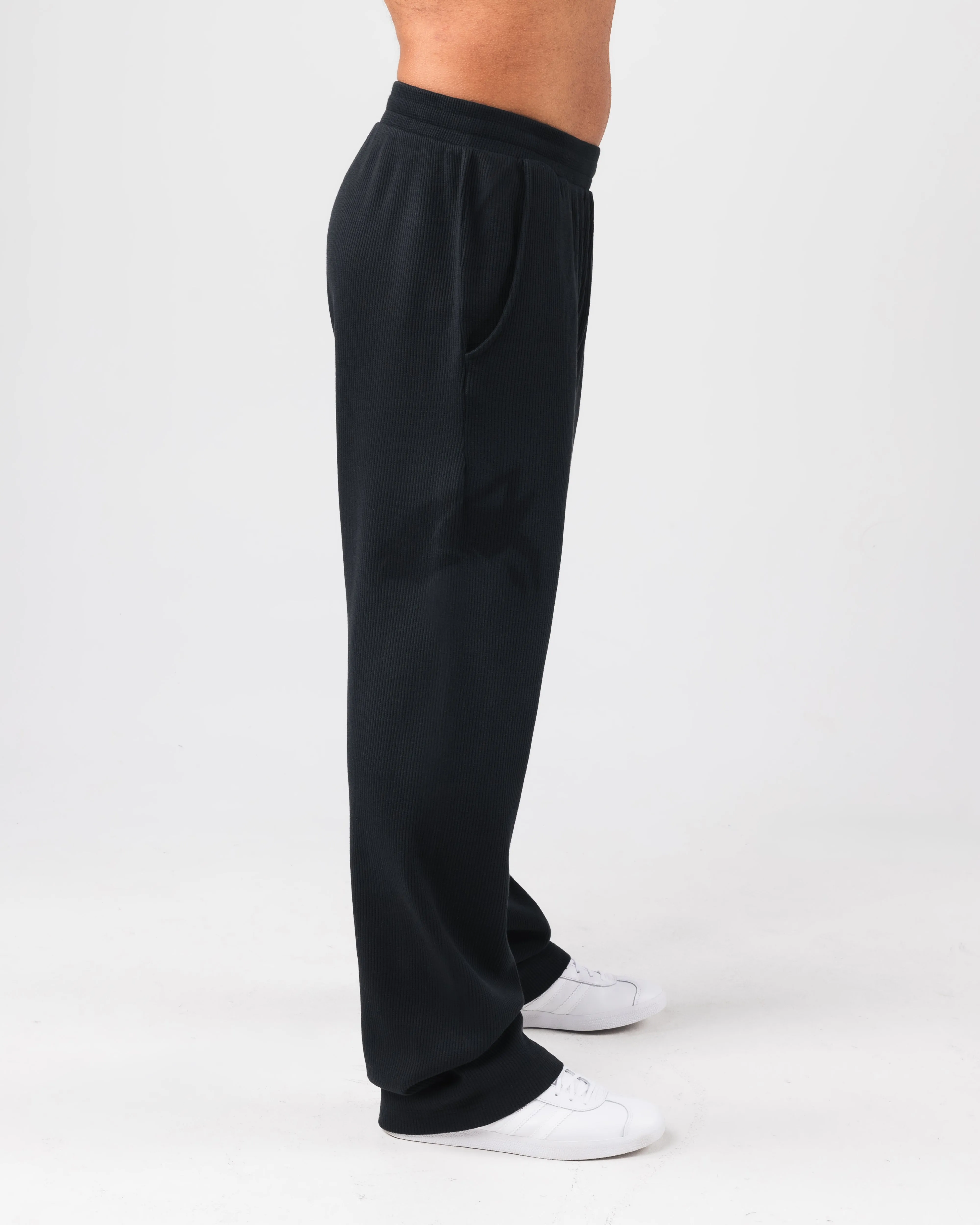Reflective Trim Sunfade Bum Pant - Black