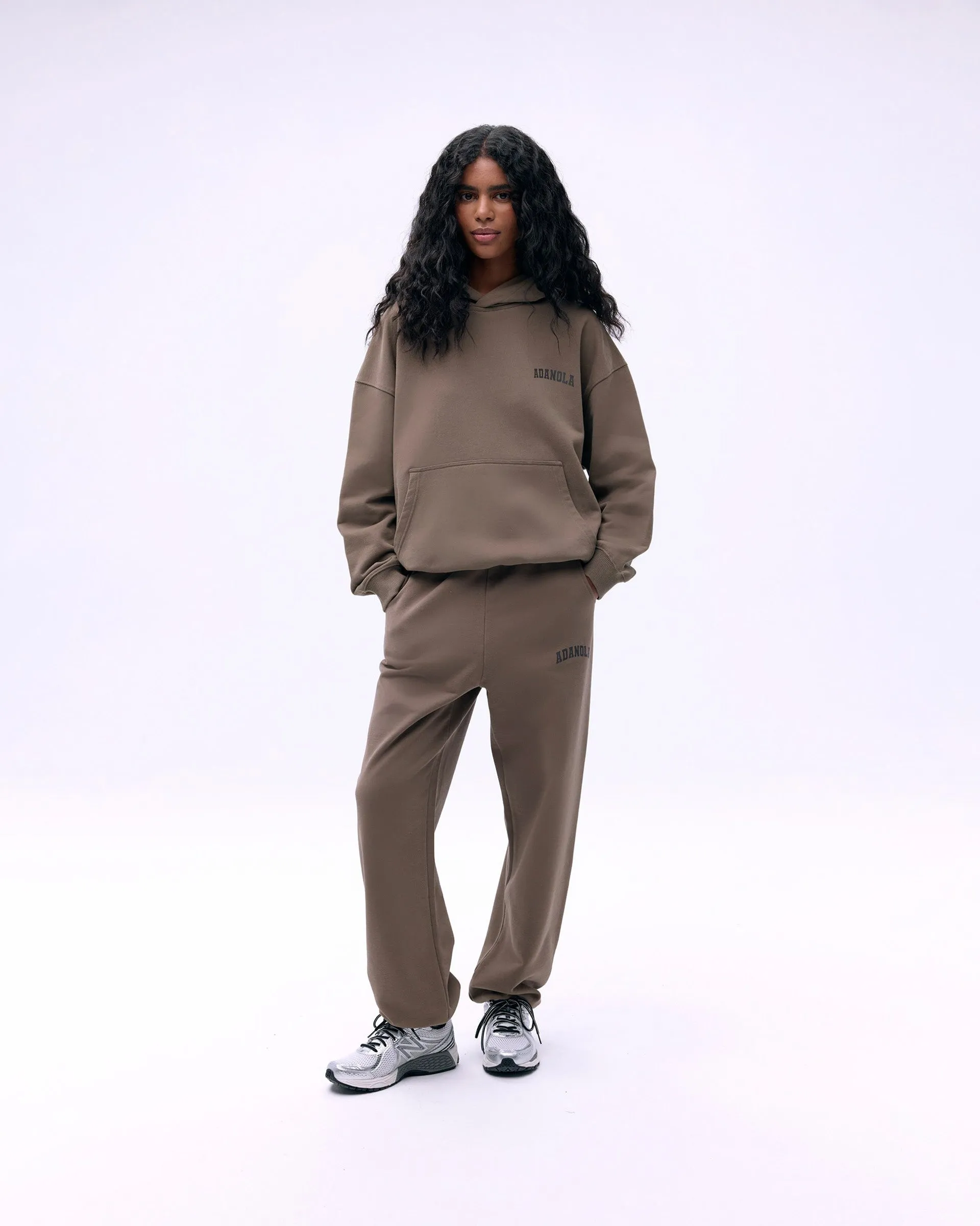Walk Friendly Varsity Sweatpants - Cocoa Brown