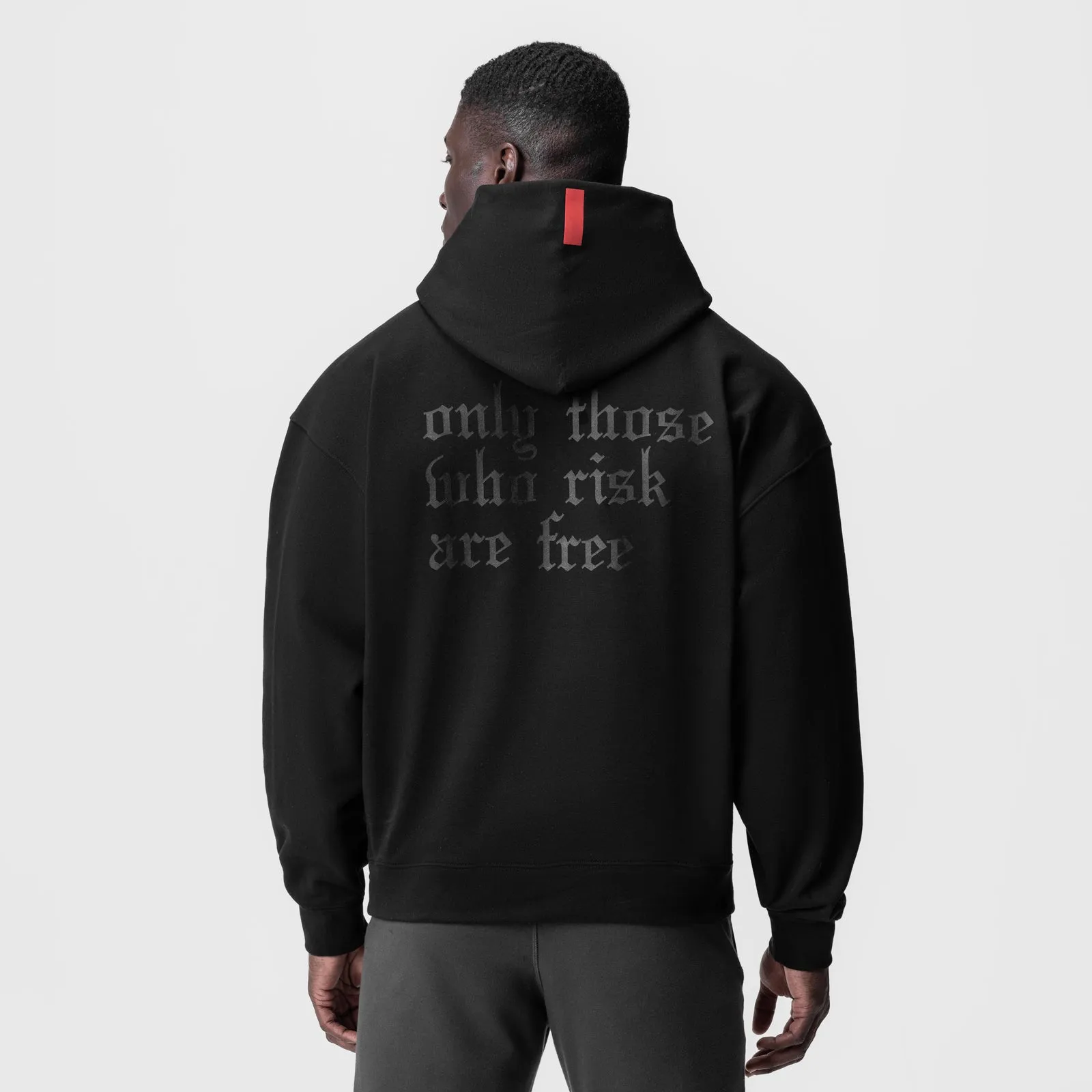 0874. Tech-Terry? Zip Pocket Hoodie - Black/Black "OTWR" Okapi like
