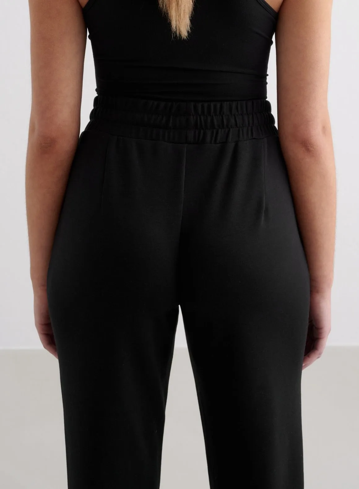 OrganicCottonBlend AntiStaticTreatment Black Comfy Modal Pants