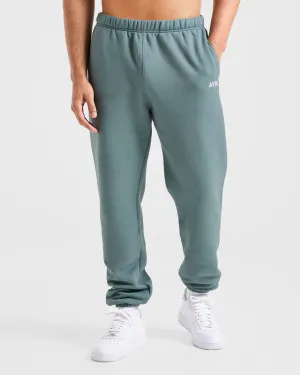 Essential Oversized Joggers - Dusty Blue Stretchy Material
