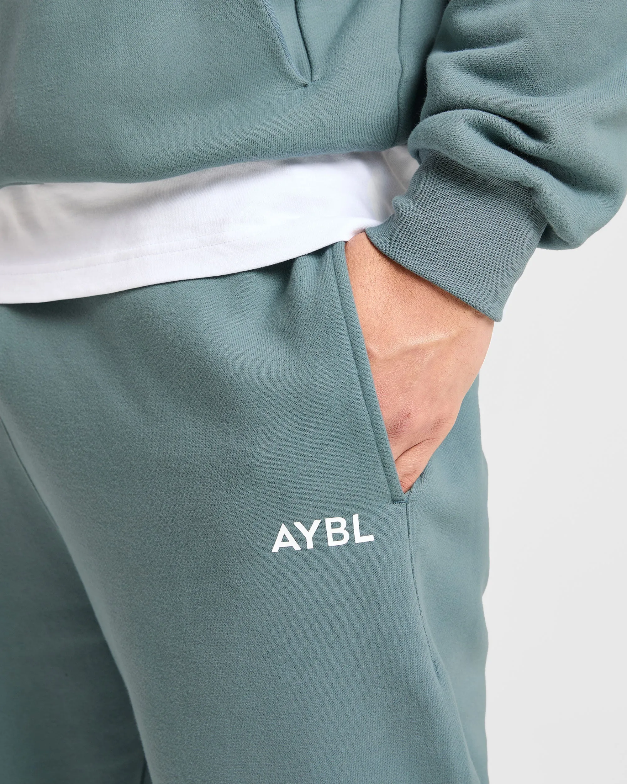 Essential Oversized Joggers - Dusty Blue Bonded Seam Technology