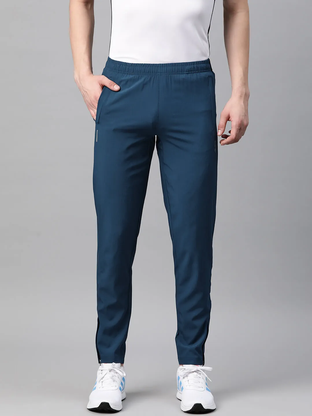 Cool Weather Non Binding Cuffs Alcis Men Dry Tech Slim Fit Sports Track Pants with Reflective Detail
