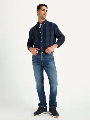 Adjustable Waistband Men's 511 Blue Slim Fit Mid Rise Jeans