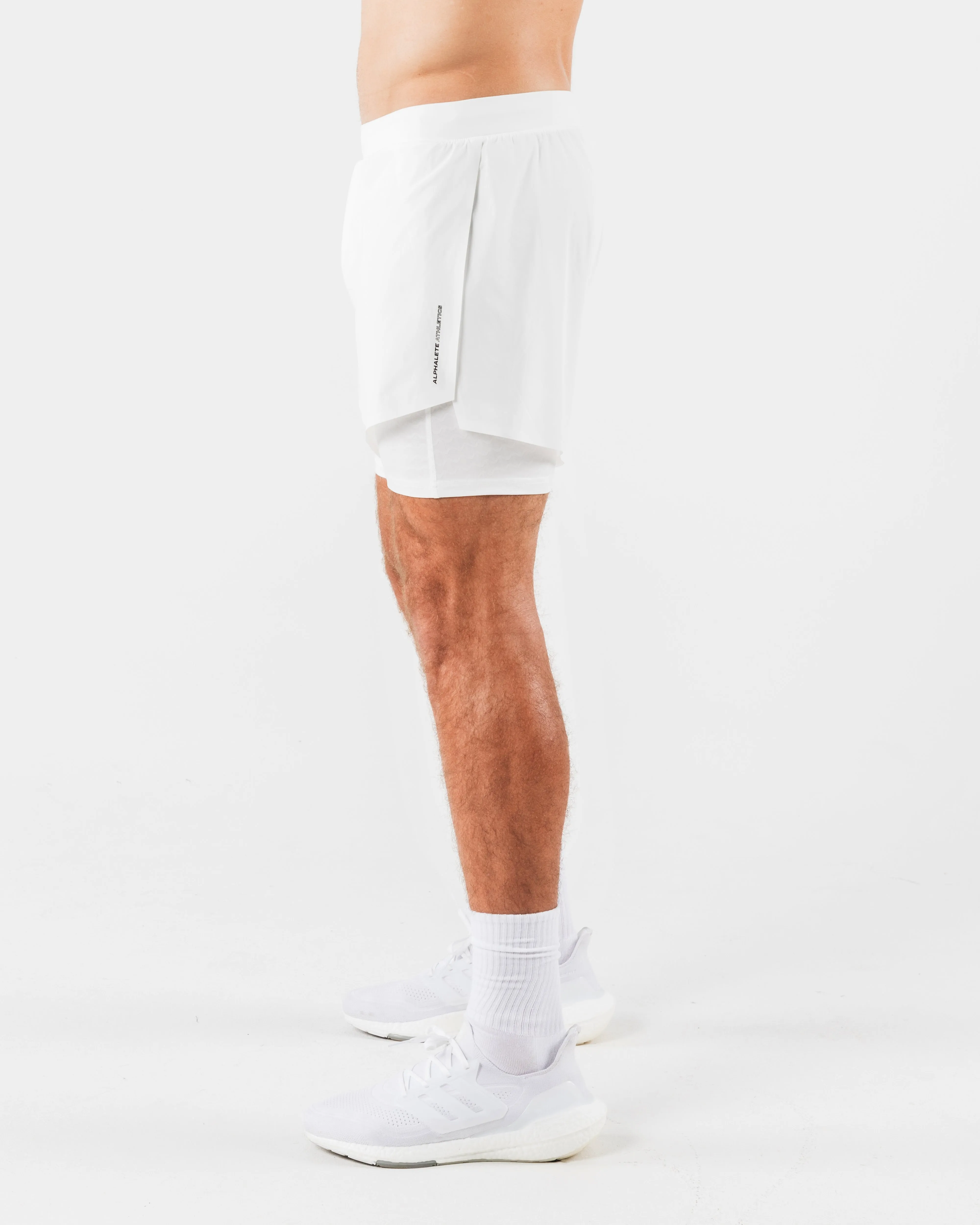 Flex Short - White Linen blend