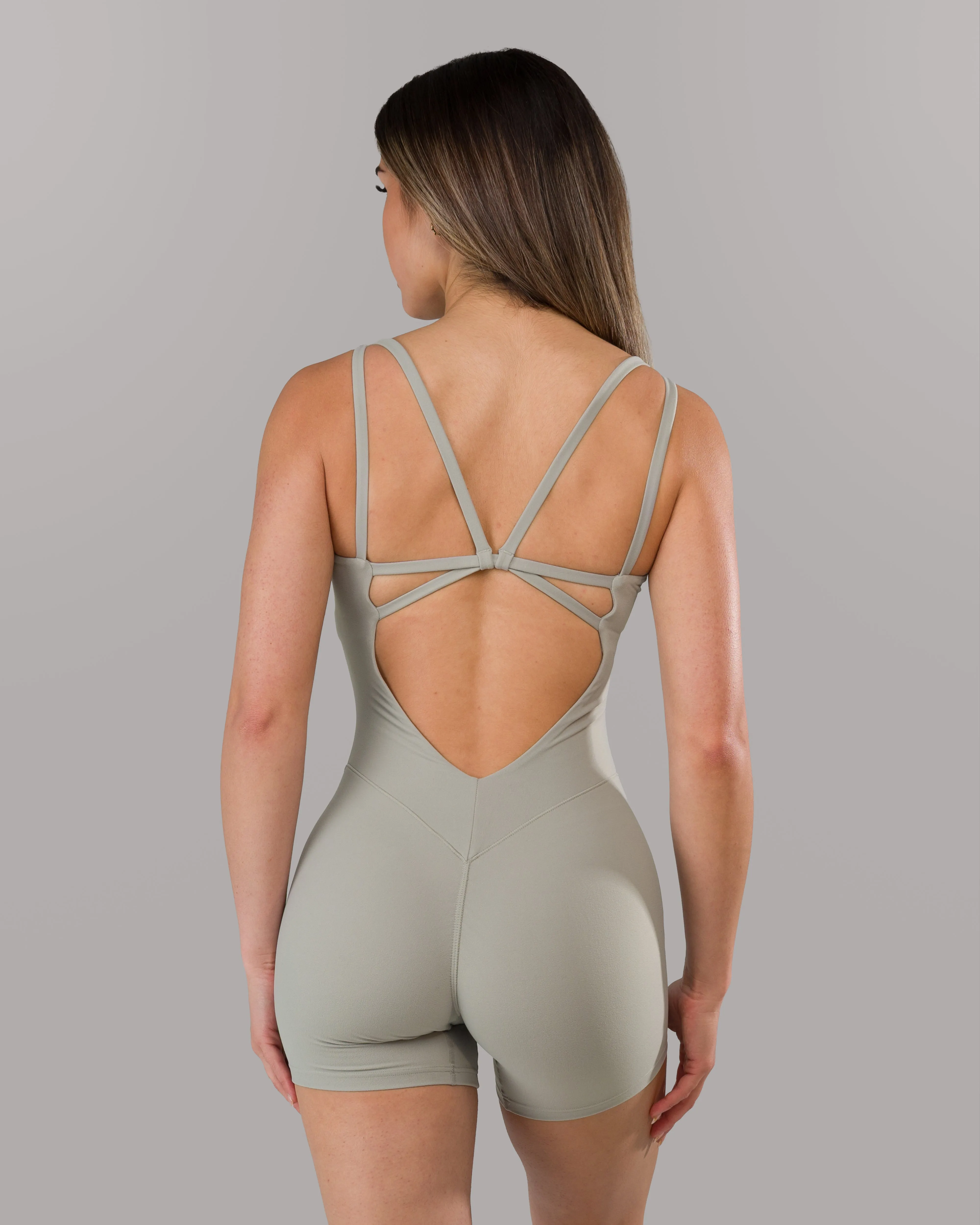 Lina Bodysuit - Silver ComfortStretch Magnetic Closure