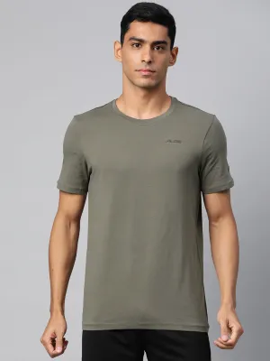 Alcis Men Solid Stretchex Slim Fit T-shirt Holiday Ease DurableWeave