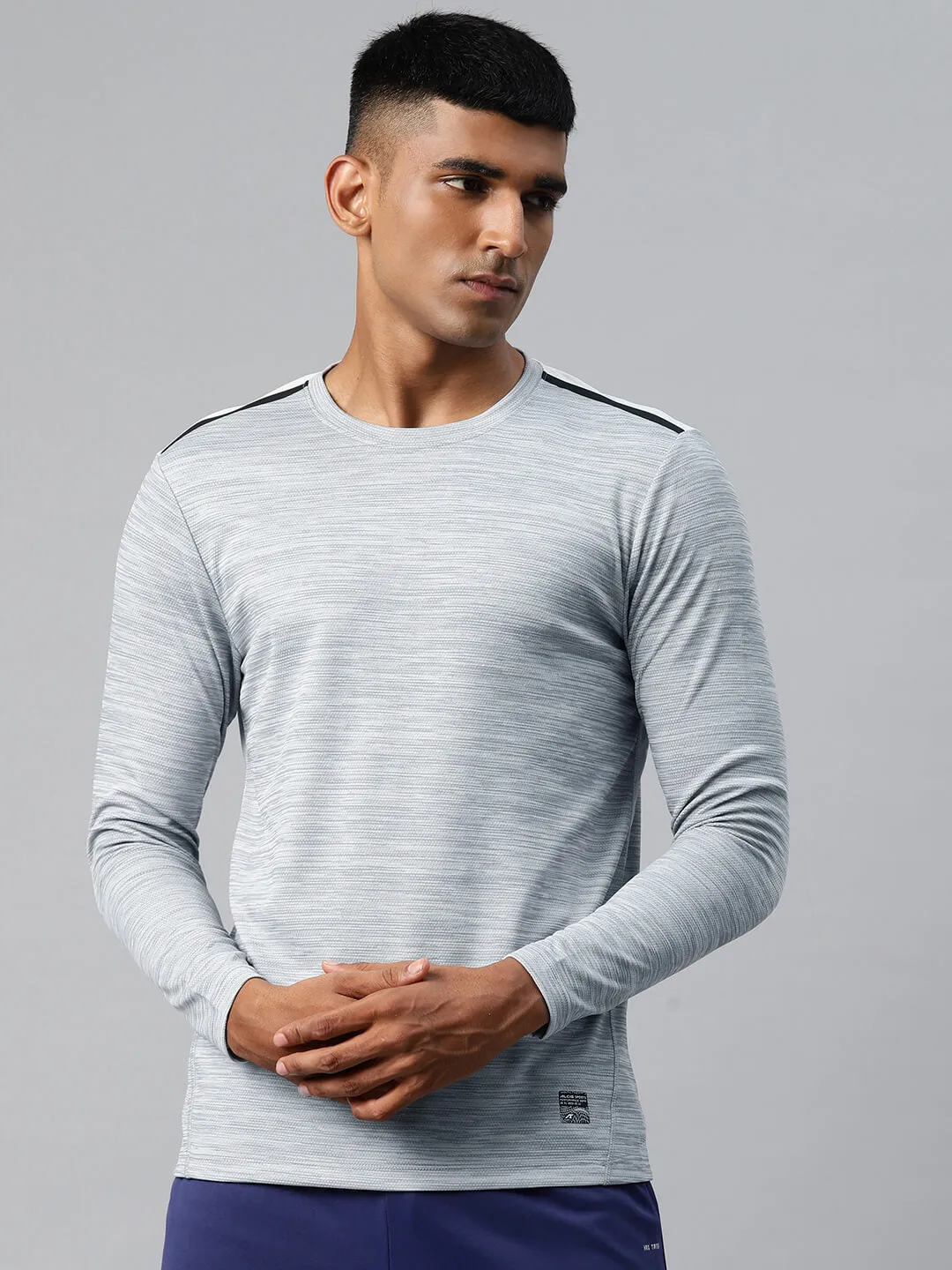 EcoConscious Production Alcis Men Colourblocked Dry Tech Slim Fit Sports T-shirt