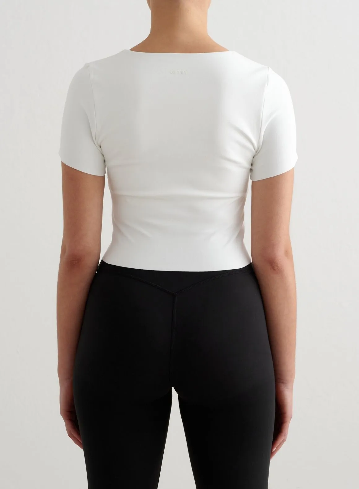 White Sense Short Sleeve Bralette Comfortable Shape