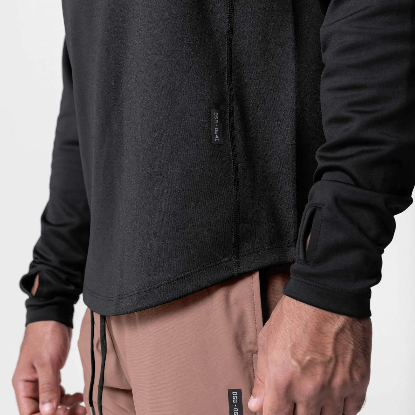 Heathered Texture Pika like 0641. Aeroheat? Training Hoodie - Black