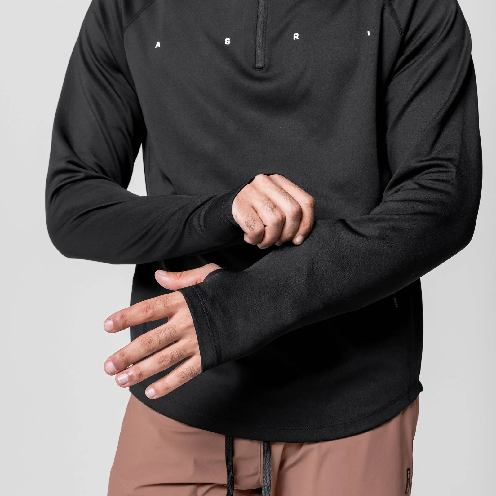 0641. Aeroheat? Training Hoodie - Black Drawstring Hood
