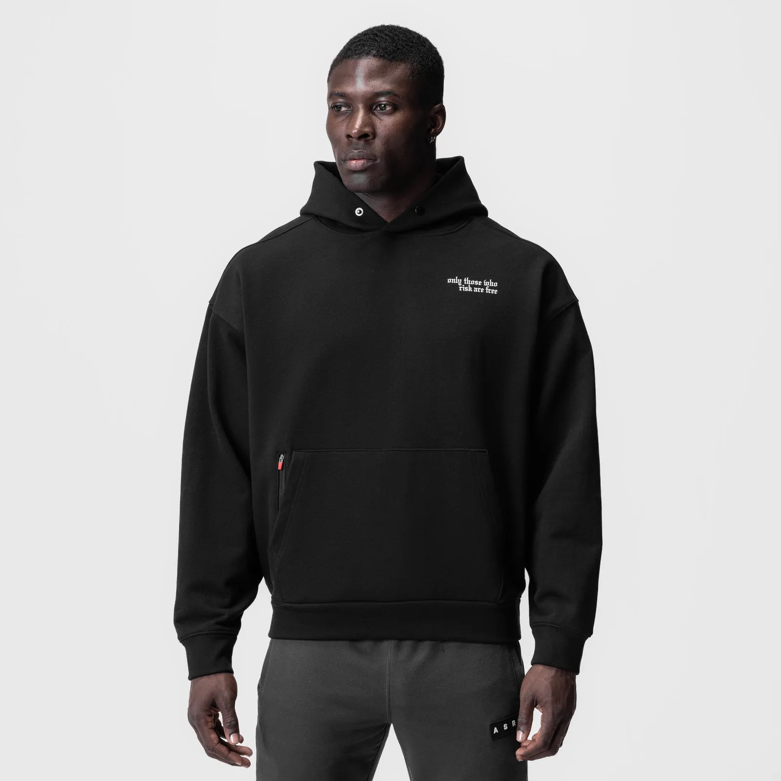 Urban Light 0874. Tech-Terry? Zip Pocket Hoodie - Black "Brush Wings/ASRV"