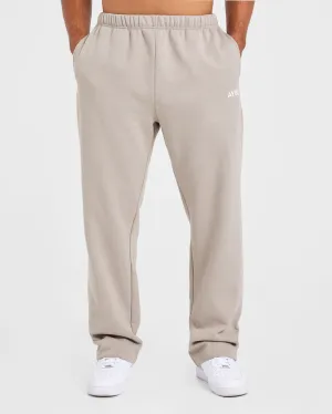 Daywear Streetwear vibe Essential Oversized Straight Leg Joggers - Stone