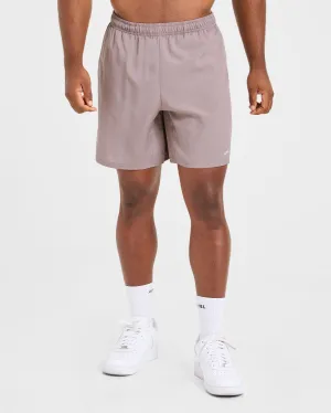 color - fast Tapered leg Core 7" Shorts - Steel Mauve