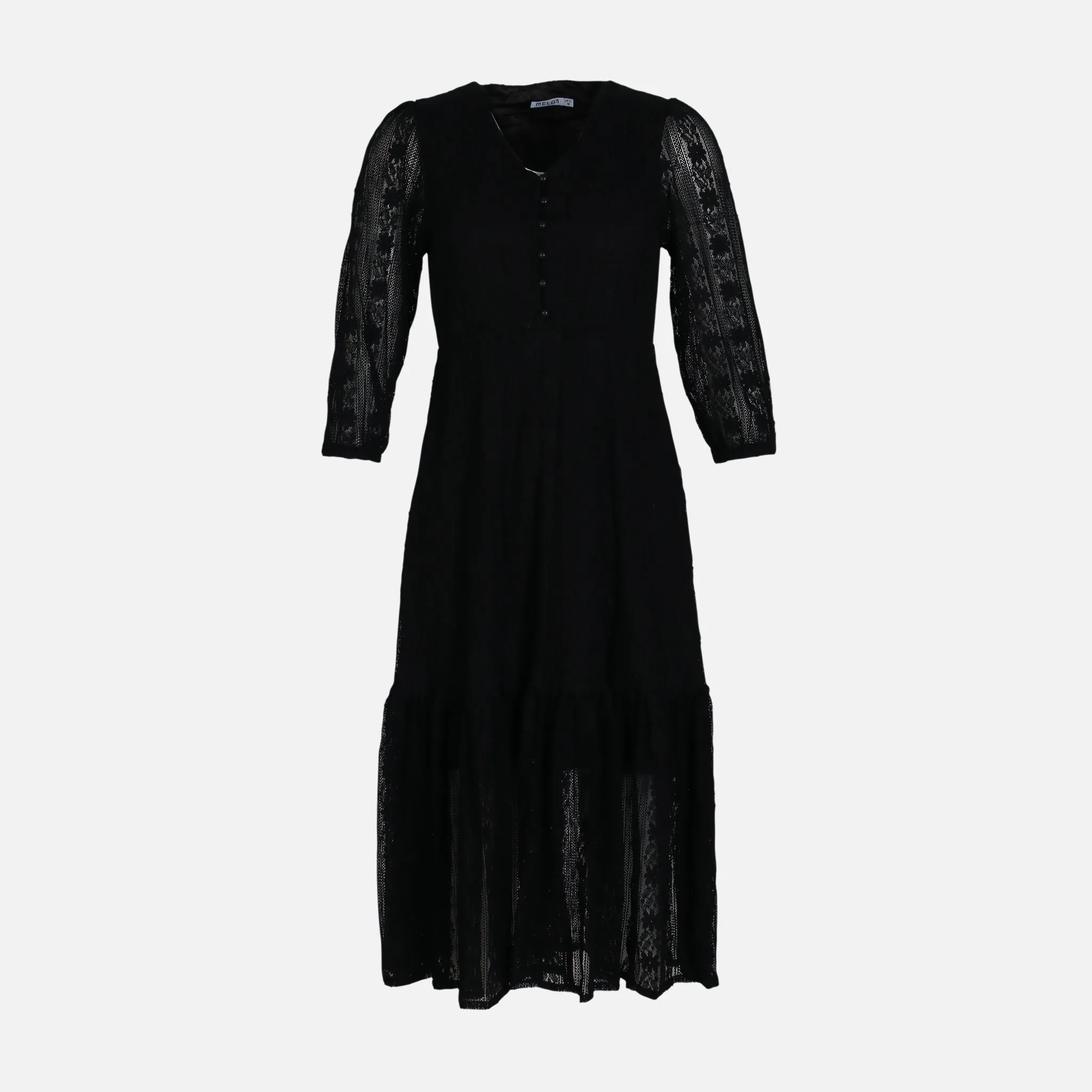 Translucent Soul WOMEN SHORT SLEEVE LONG LACE DRESS