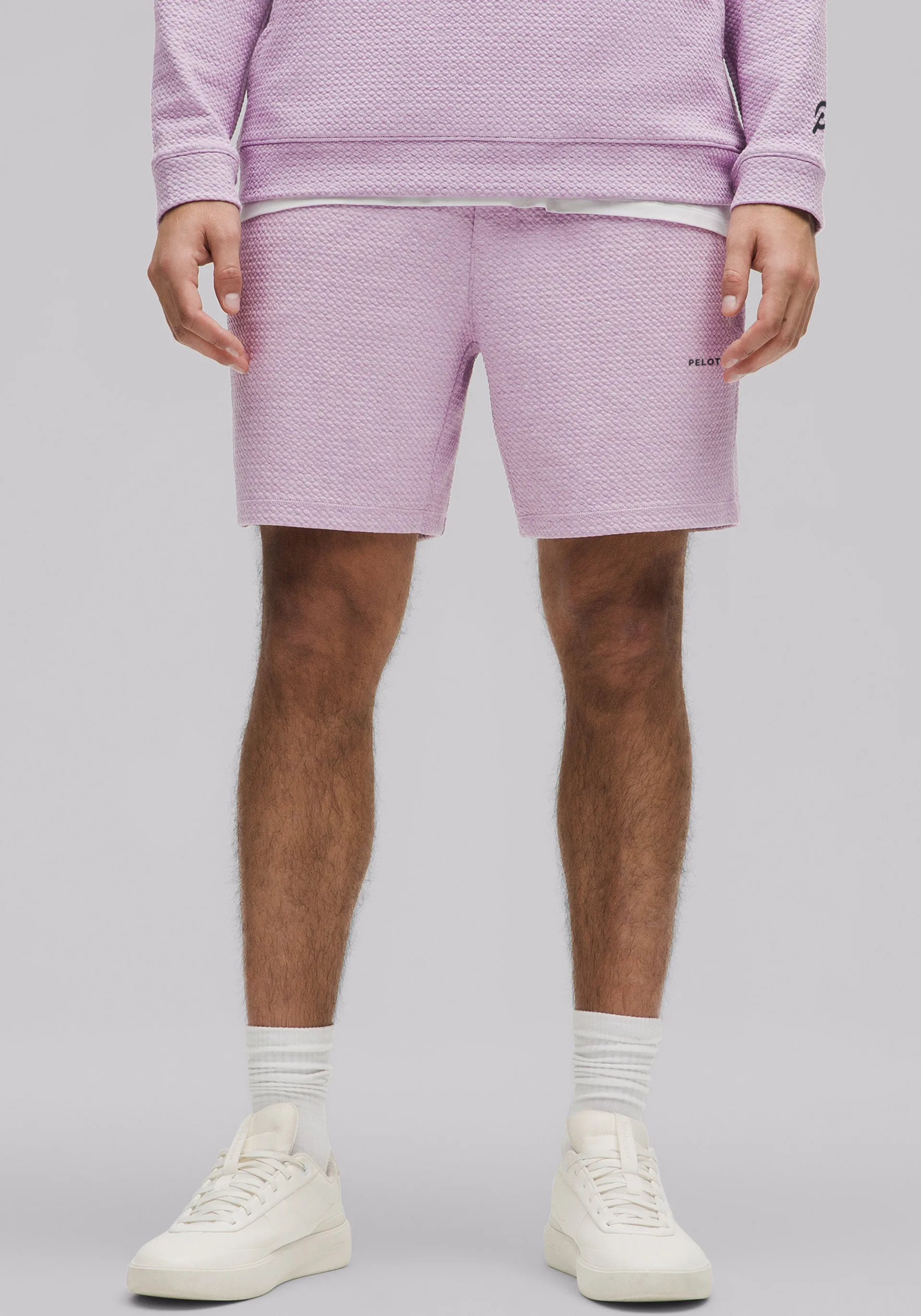 Textured Double-Knit Cotton Short 7" UV Protection Fabric Fashionable Look
