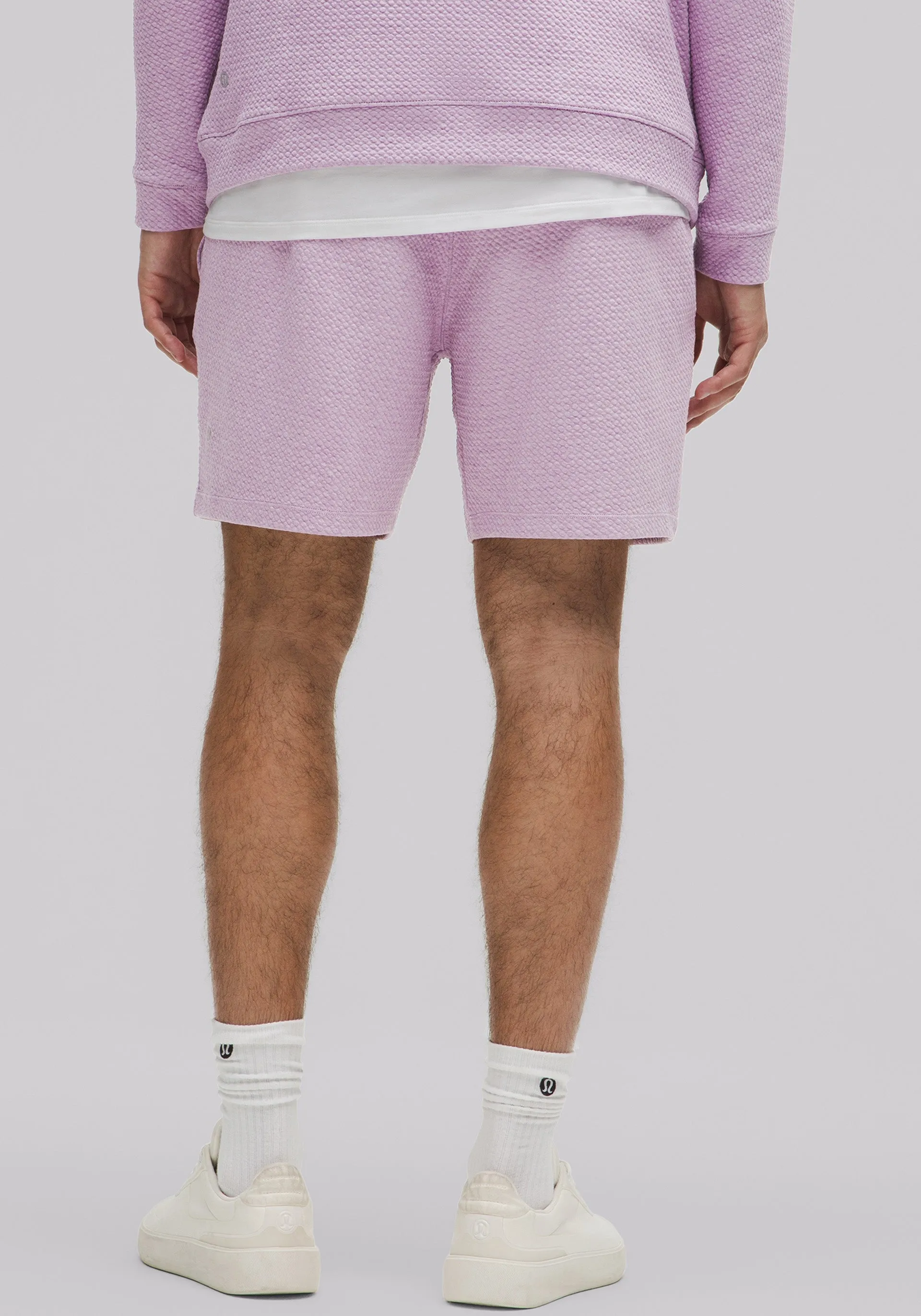 printed shorts Textured Double-Knit Cotton Short 7"