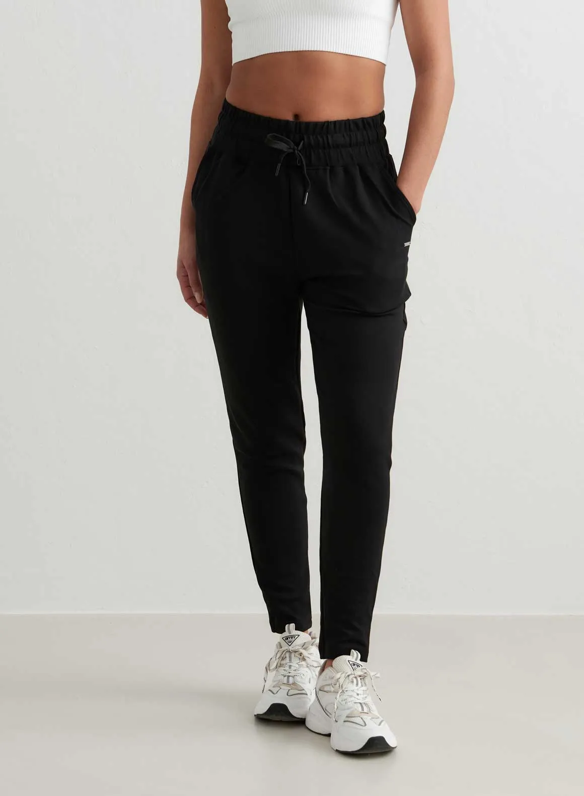 Black Comfy Modal Sweatpants ReinforcedKnees